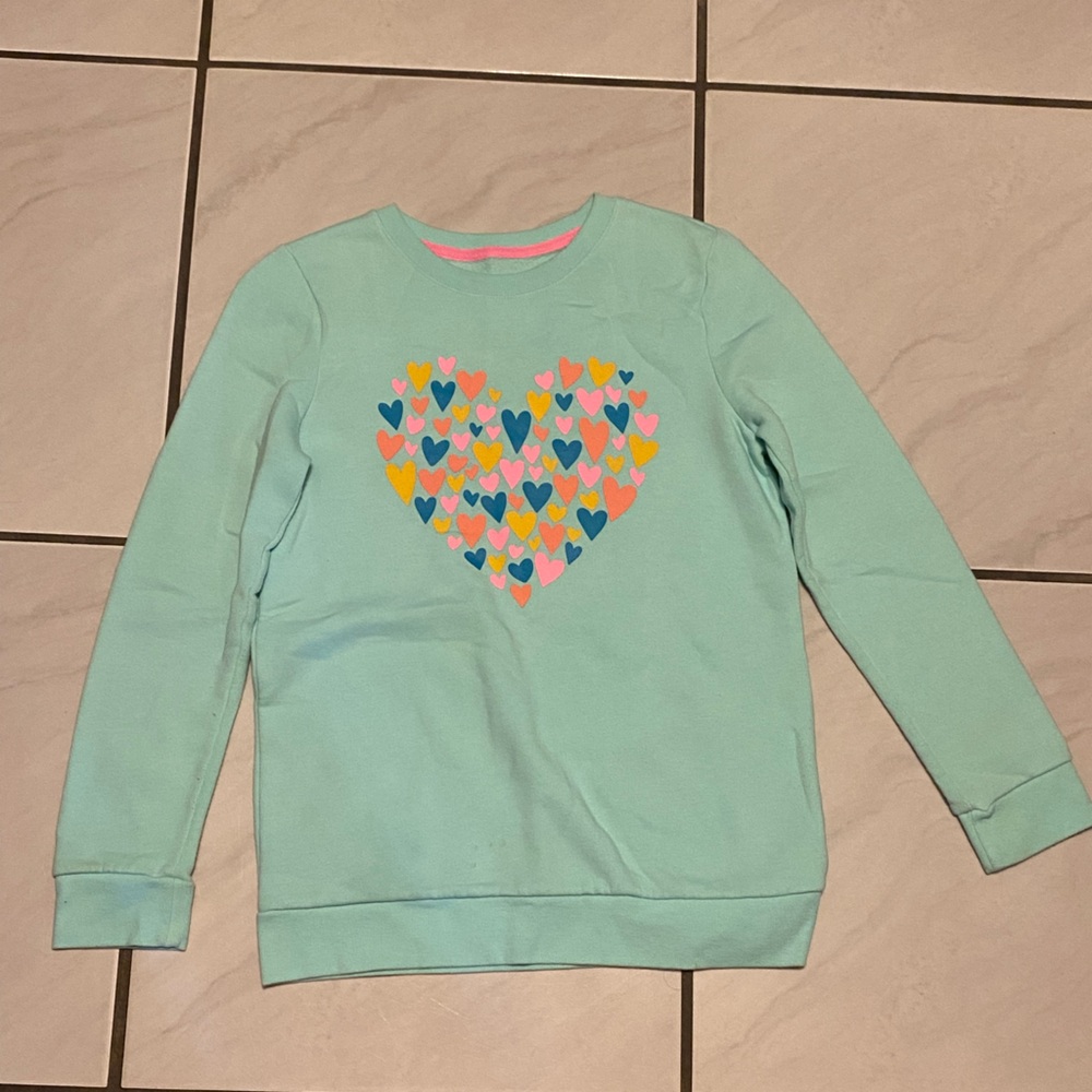 Cat & Jack Mint Heart Sweatshirt